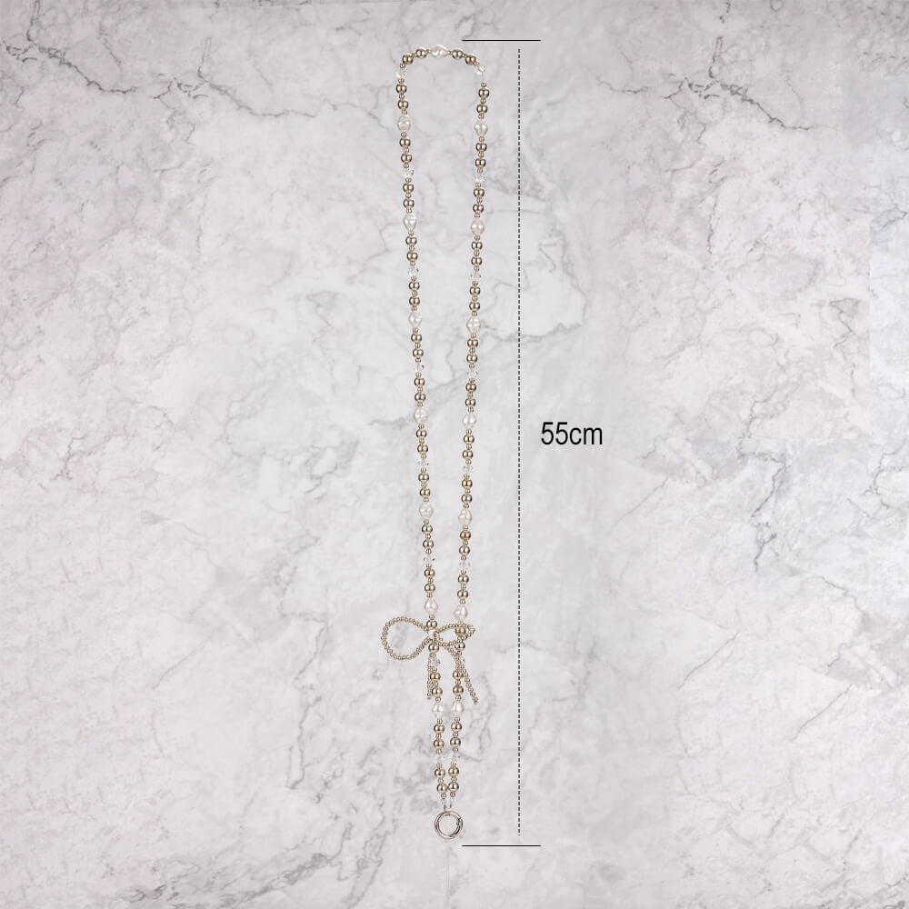 Mobie Pearl Bead Phone Lanyard Anti Drop Neck Strap 55cm