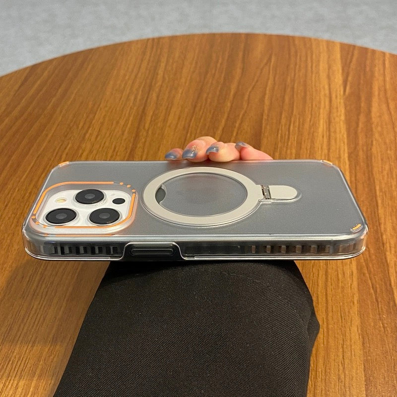 iPhone 14Plus Mobie Vibrant Series Matte Built-in Kickstand Magsafe Case