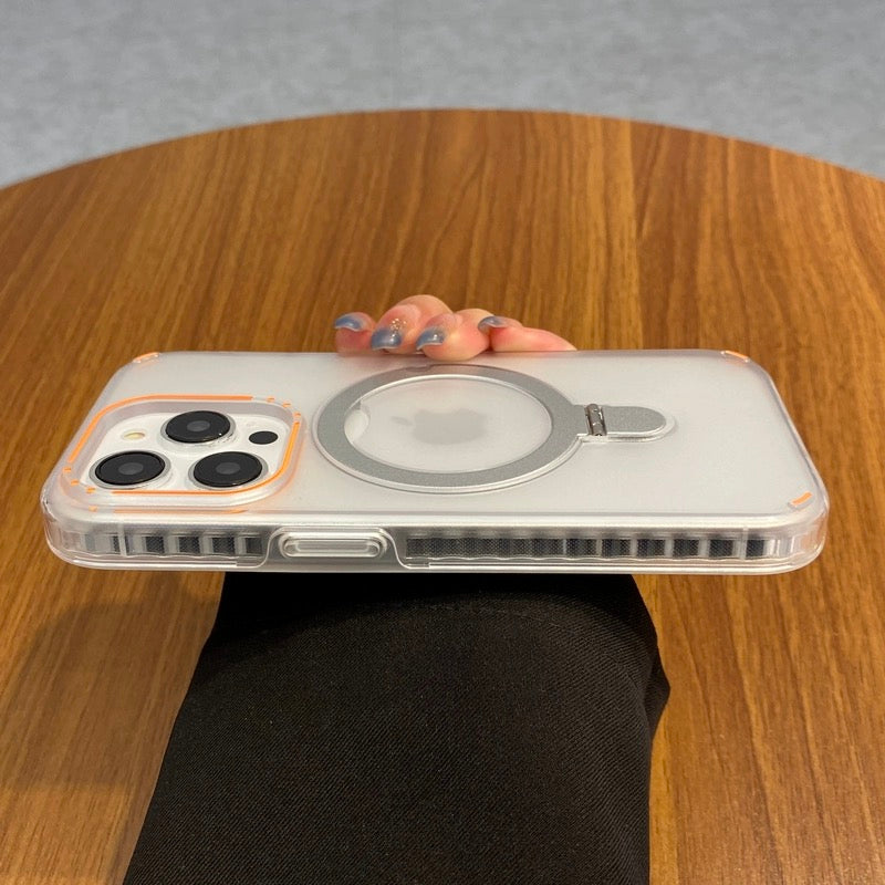 iPhone 15 Mobie Vibrant Series Matte Built-in Kickstand Magsafe Case