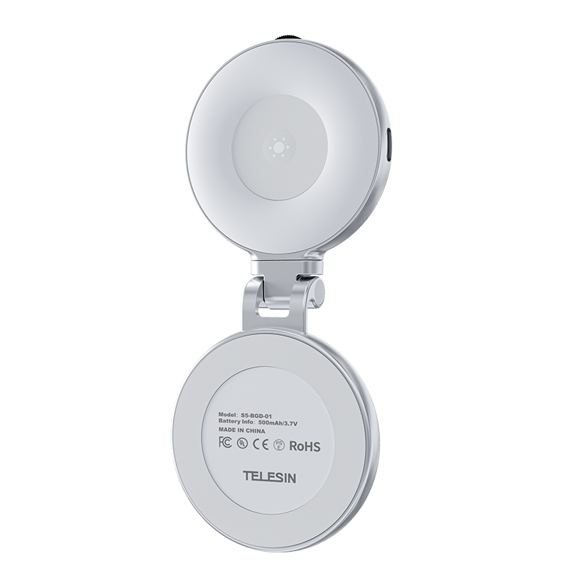 Telesin Portable Magnetic Ring Light with Makeup Mirror for Vloggers and Selfies C03