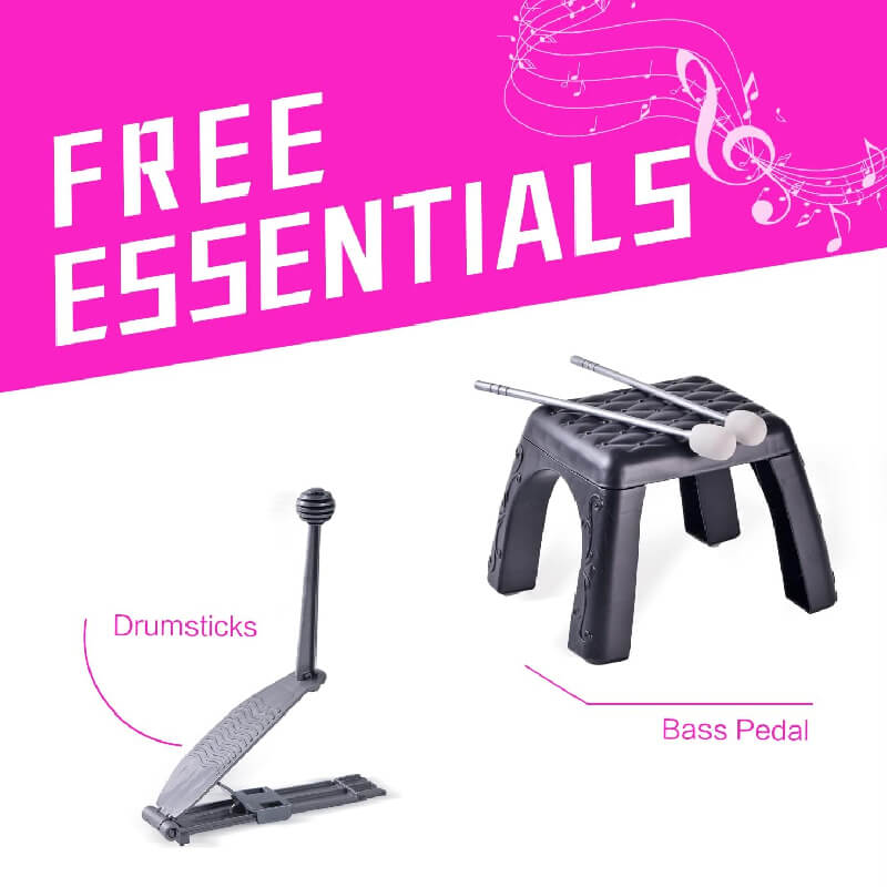 Mobie Educational Instrument Toy Jazz Drum Set for Kids Ages 3-10