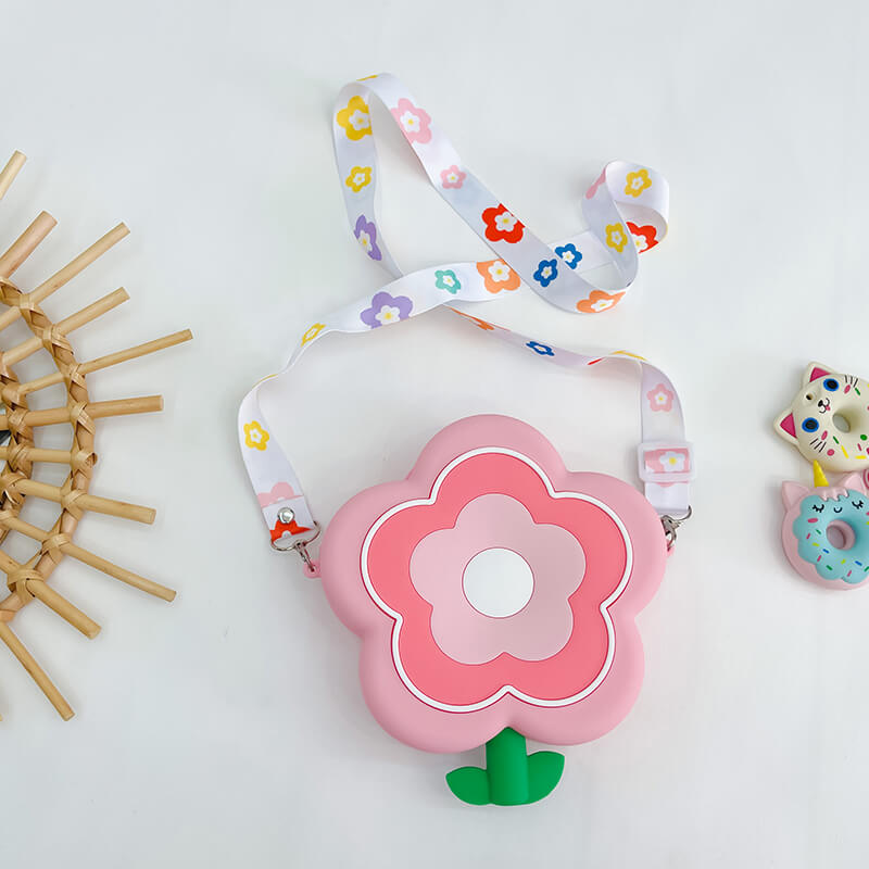 Flower Q Uncle Silicone Children's Crossbody Bags Phone Bag