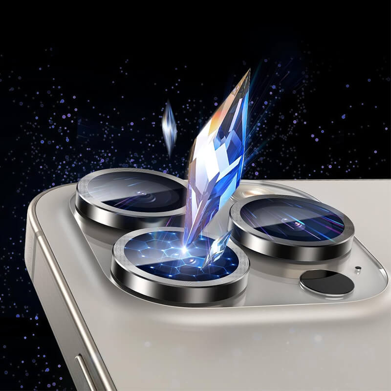 iPhone 14 Pro 9H Multicolor Tempered Glass Individual Camera Lens Cover Protector