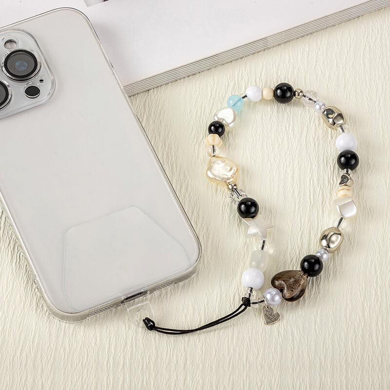 Mobie Pearl Bead Phone Chain Anti-Drop Wrist Lanyard Phone Accessory 19.5cm