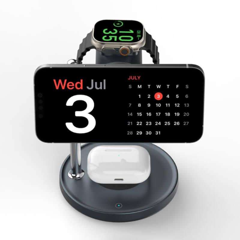 Coteci Qi2 3-in-1 Wireless Charger with Cooling Fan for Apple Watch BS-025