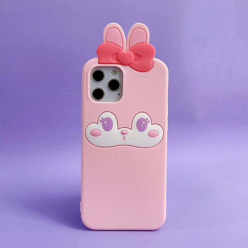 iPhone 14Pro Q Uncle Cute Bunny Silicone Phone Case