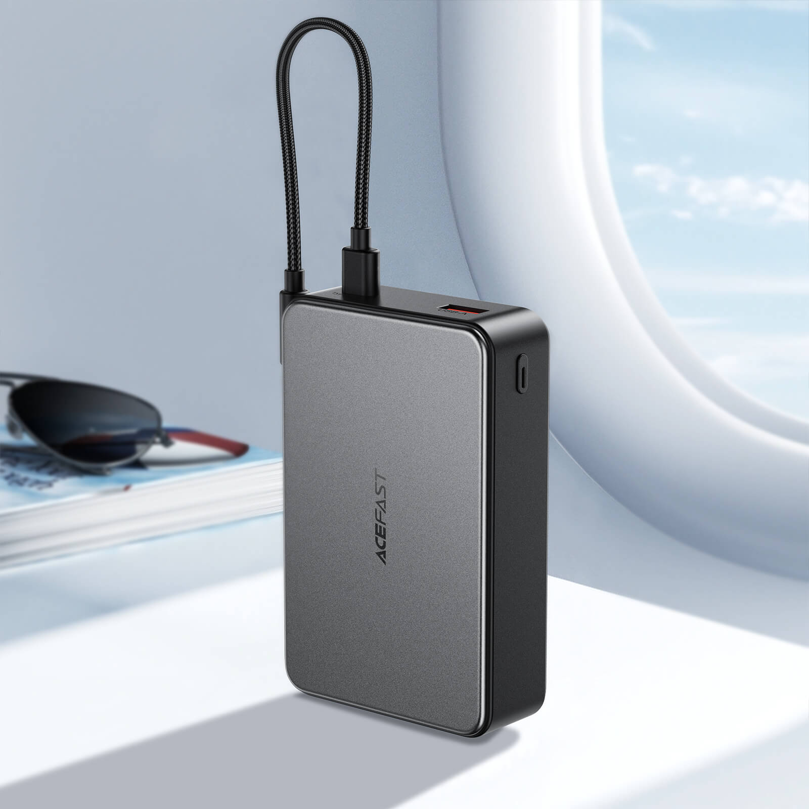 Acefast PD22.5W 20000mAh Power Bank with Built-in Cable Air Travel Approved M29
