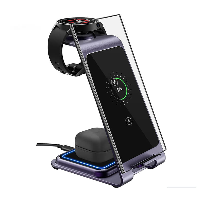 Desktop 3-in-1 Phone Samsung Watch Earbuds 15W Fast Wireless Charging Stand