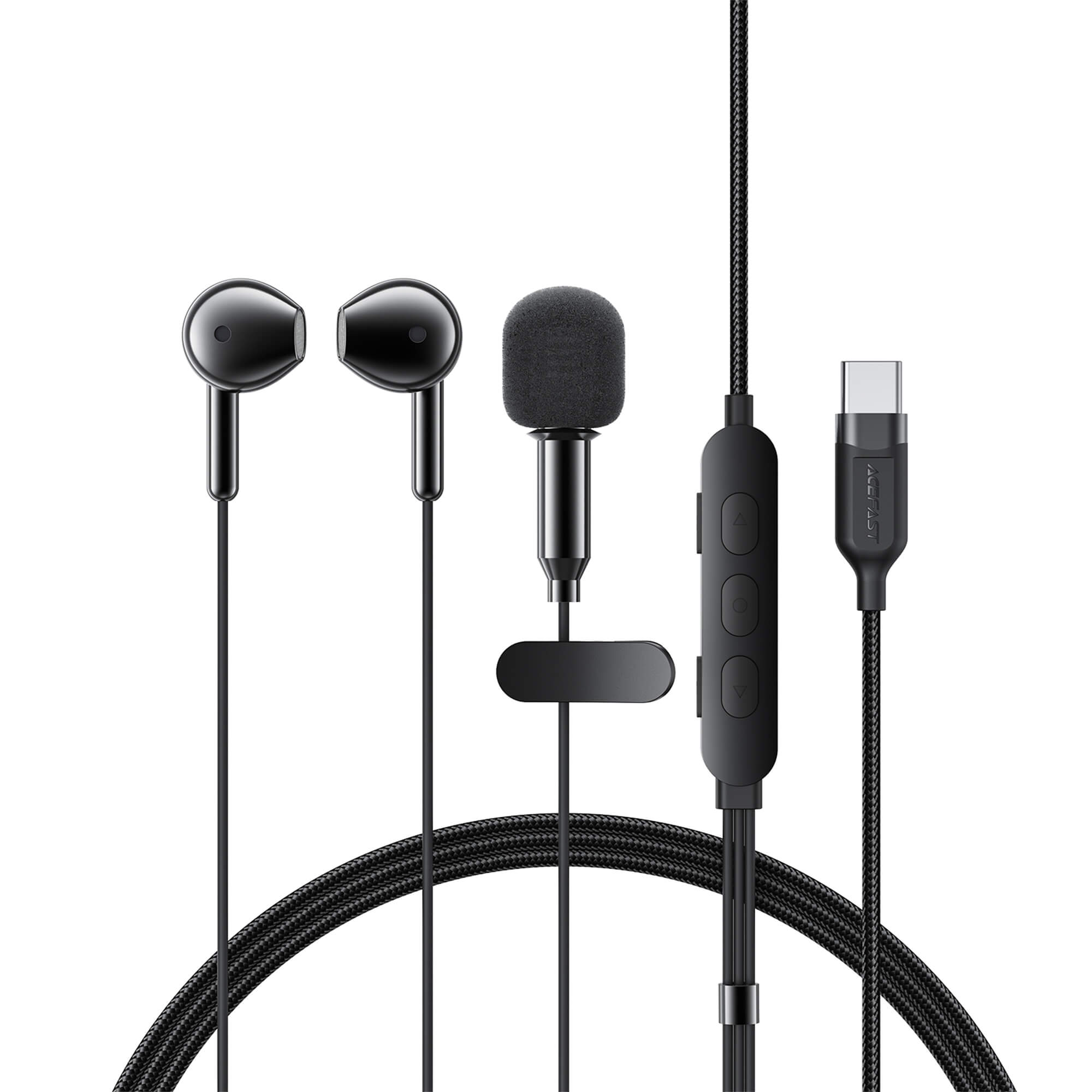 Acefast Type-C Wired Earphones with Instant Monitoring Microphone L12
