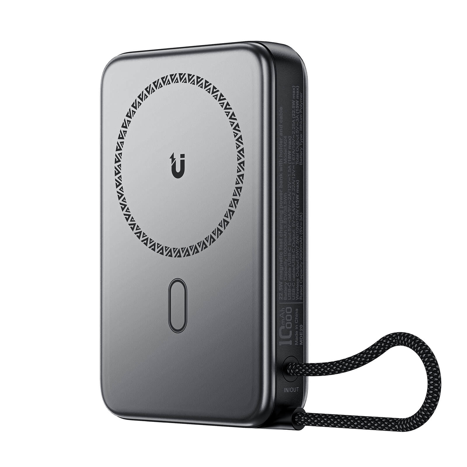 Acefast 10000mAh MagSafe Wireless Power Bank Built in Type-C Cable and Stand M24