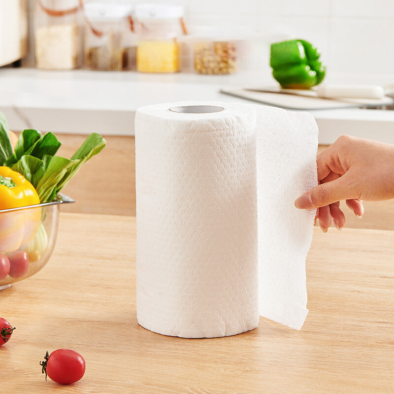 Mobie Wall Mount Paper Towel Holder with Free Reusable Cleaning Cloths E24155