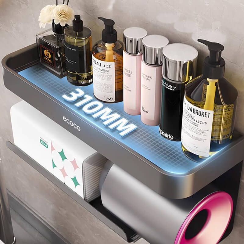 Mobie Hair Dryer Holder and Tissue Dispenser Organizer E24153