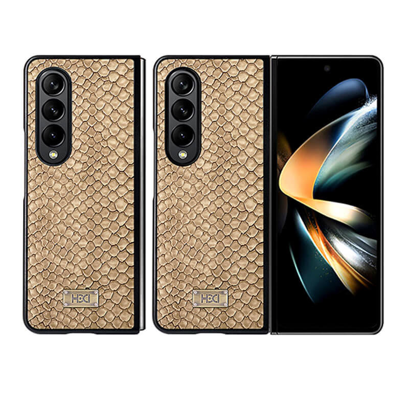 Samsung Galaxy Z Fold 3 2021 HDD Crocodile Leather Foldable Shockproof Phone Case