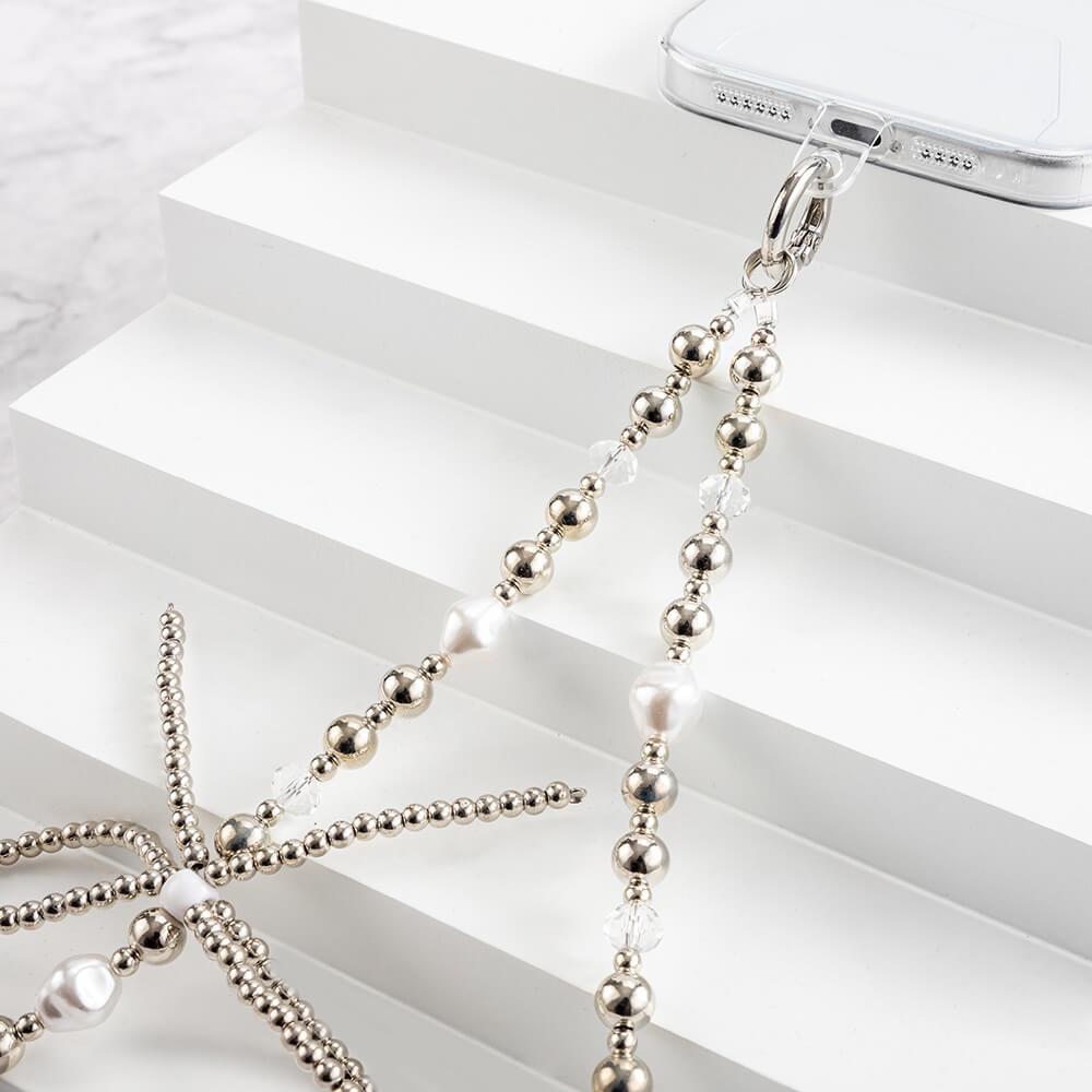 Mobie Pearl Bead Phone Lanyard Anti Drop Neck Strap 55cm