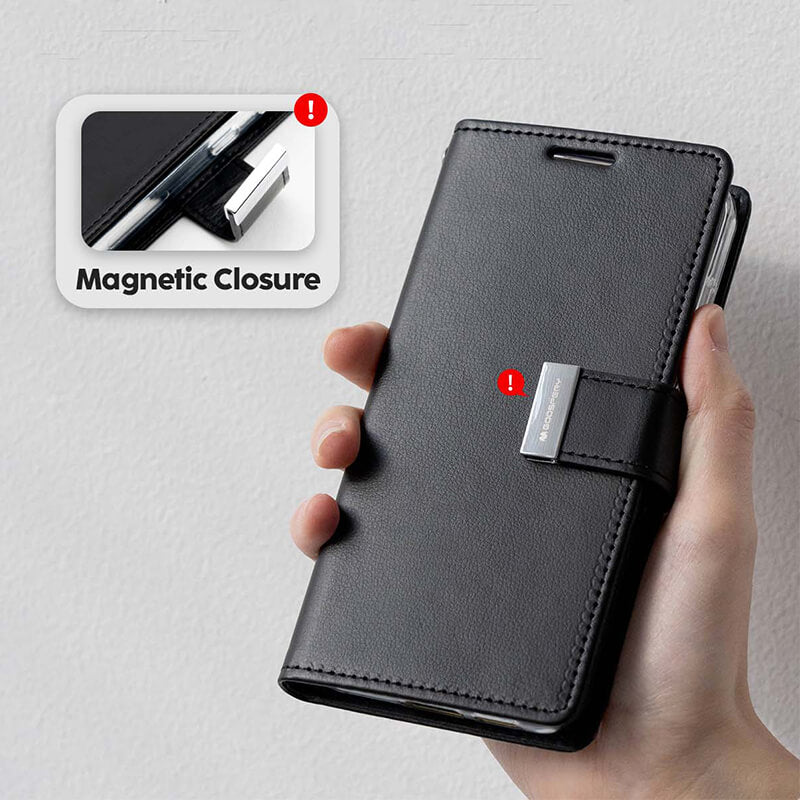 Samsung Galaxy S25 Ultra 2025 Mercury Goospery Leather Rich Diary Wallet Flip Case