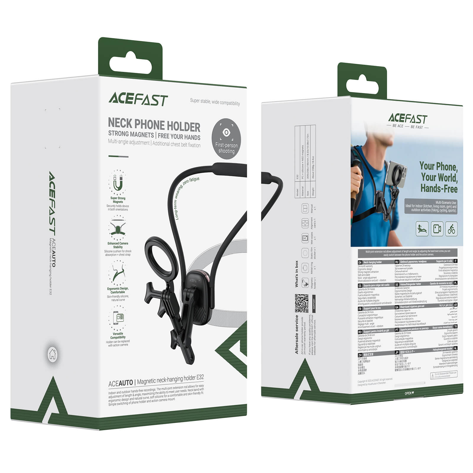 Acefast Comfortable Magnetic Neck Mount for Phone & Gopro E32