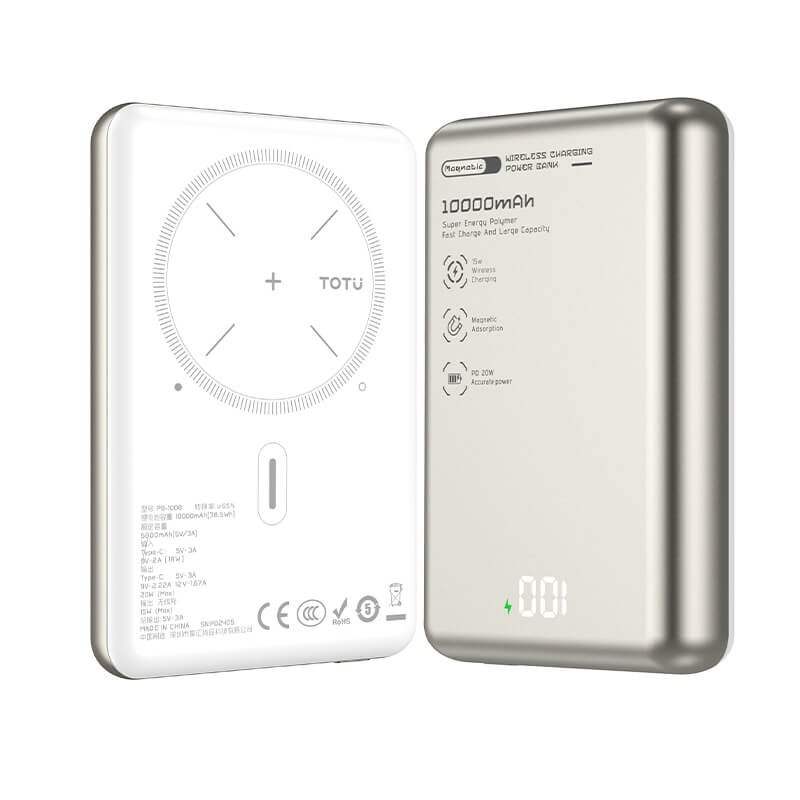 TOTU Slim Alloy Body Magsafe Wireless Power Bank 20W 10000mAh