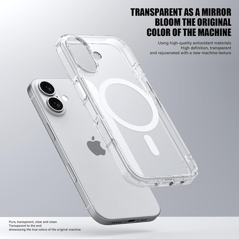 iPhone 17 Aurora Magsafe Series Crystal Transparent Phone Case