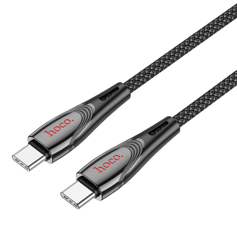 Hoco Nylon Braided Type-C to Type-C 60W Fast Charging Data Cable 1.2m U133