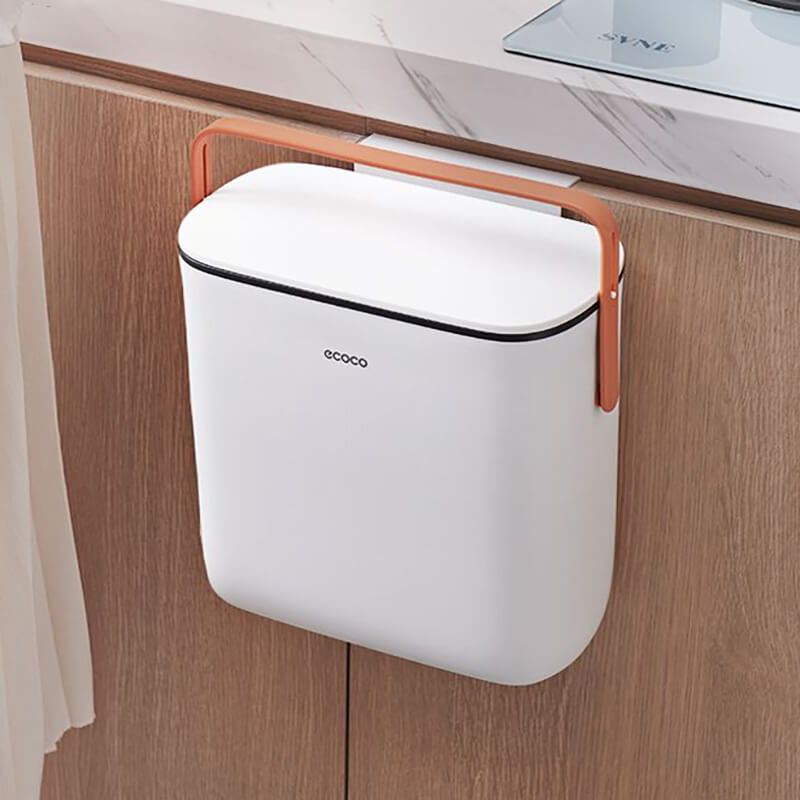 Mobie Slide Open Hands Free Trash Can with Wall or Door Mount E23115