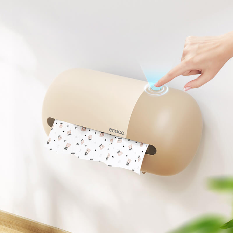 Mobie Wall Mount Paper Towel Holder with Free Reusable Cleaning Cloths E24155