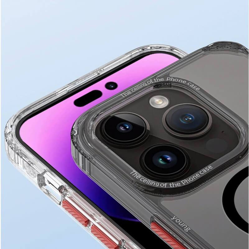 iPhone 15Pro Elite Series Transparent Magsafe Detachable Buttons Phone Case