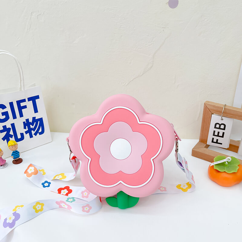 Flower Q Uncle Silicone Children's Crossbody Bags Phone Bag