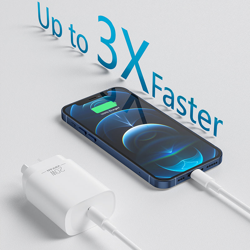 VFAN USB-C Power Delivery 20W Super Fast Charger Plug AU5