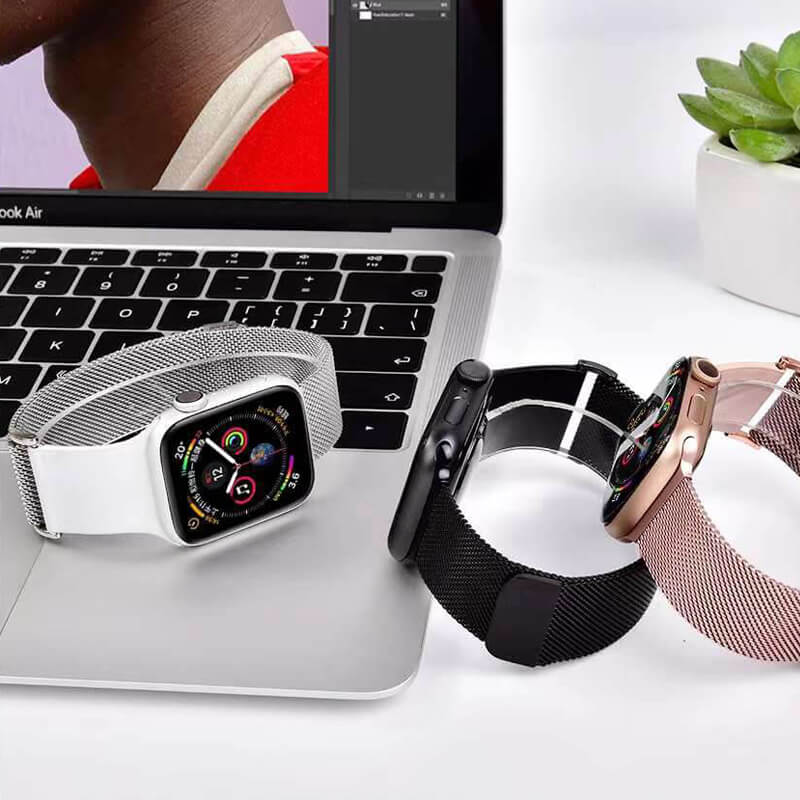 Mobie iWatch Classic Milan Metal & Leather Exquisite Strap Watch Band (42/44mm) WH5296