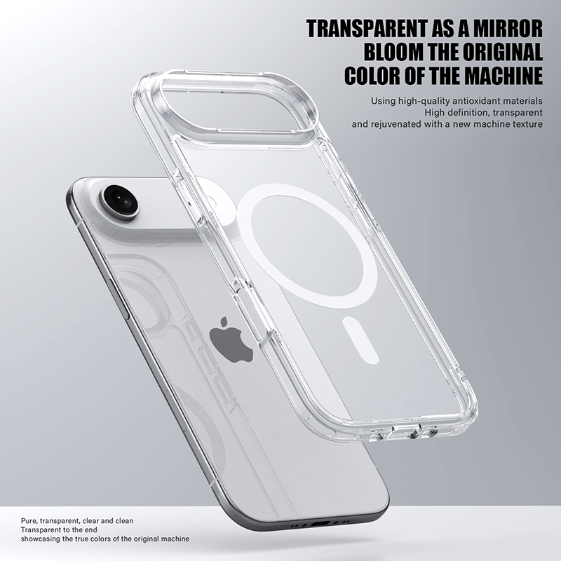 iPhone 17 Air Aurora Magsafe Series Crystal Transparent Phone Case