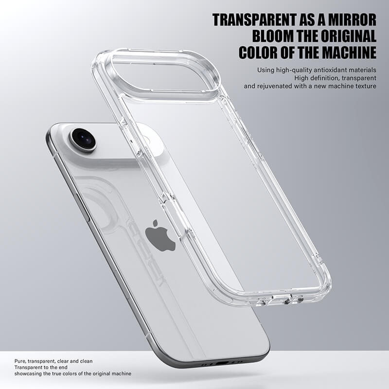 iPhone 17 Air Aurora Series Crystal Transparent Phone Case