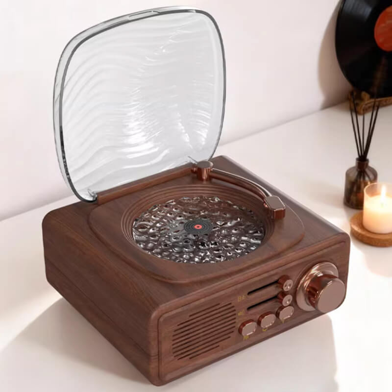 Mobie Vintage Turntable Bluetooth Speaker with Atmosphere Light JN122