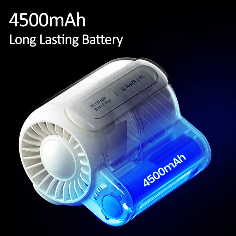 Mobie Outdoor Waist Clip Fan with Turbo Powerful Wind 10-Hour Battery F013