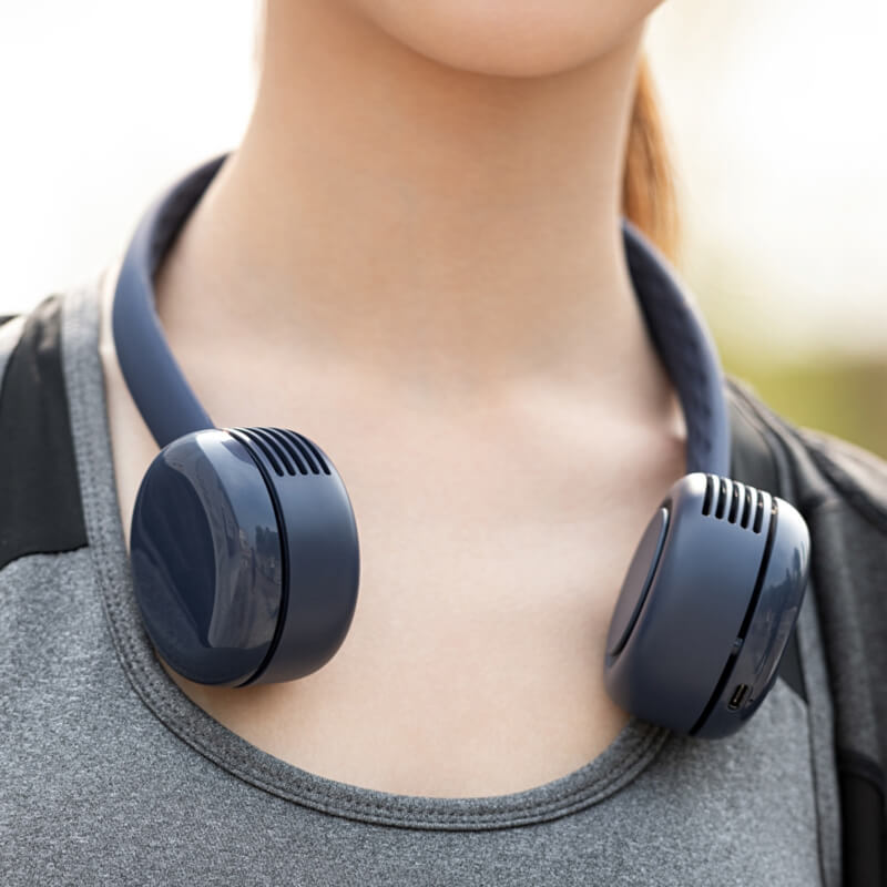 Mobie Portable Bladeless Stylish Neck Fan with Silicone Tube