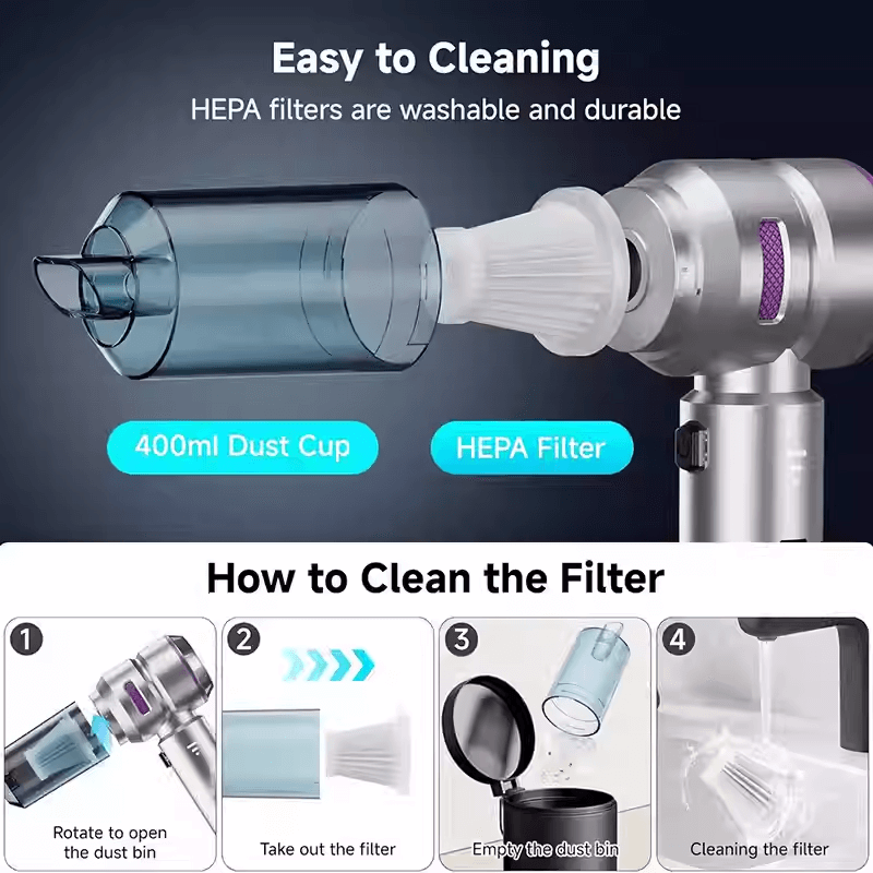 Mobie 5 in 1 16000Pa Suction Car Handheld Wireless Vacuum Cleaner ST-6693A PLUS