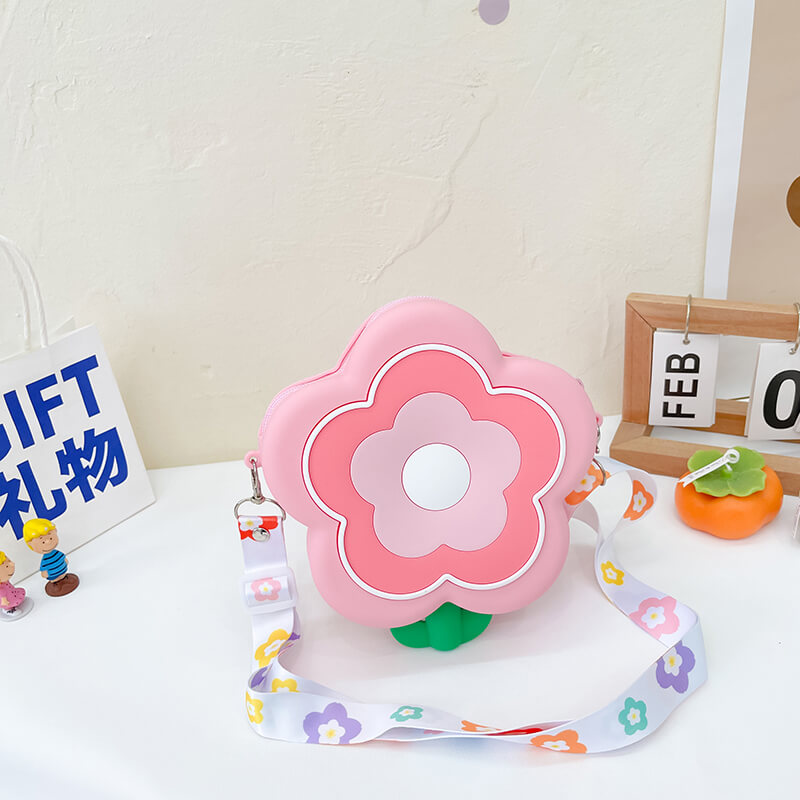 Flower Q Uncle Silicone Children's Crossbody Bags Phone Bag