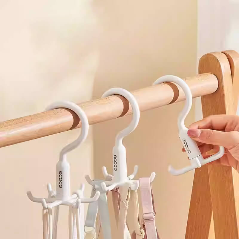 Mobie 2 Pack Rotatable 6 Claw Hooks Maximize Your Closet Space E24242