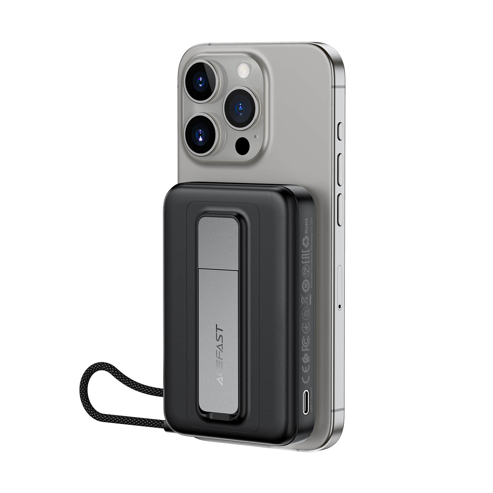 Acefast 10000mAh MagSafe Wireless Power Bank Built in Type-C Cable and Stand M24