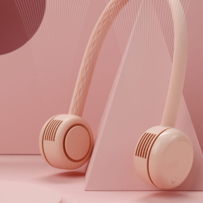 Mobie Portable Bladeless Stylish Neck Fan with Silicone Tube