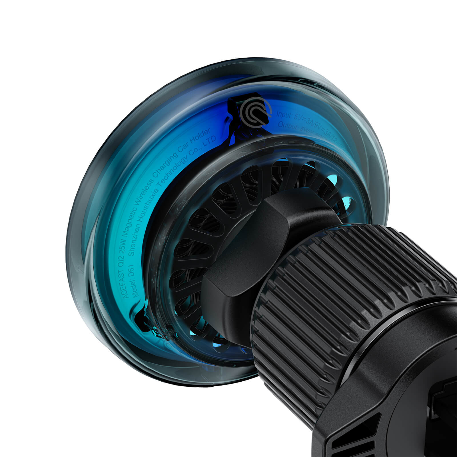 Acefast 25W Magnetic Wireless Car Mount Charger with Active Cooling D61