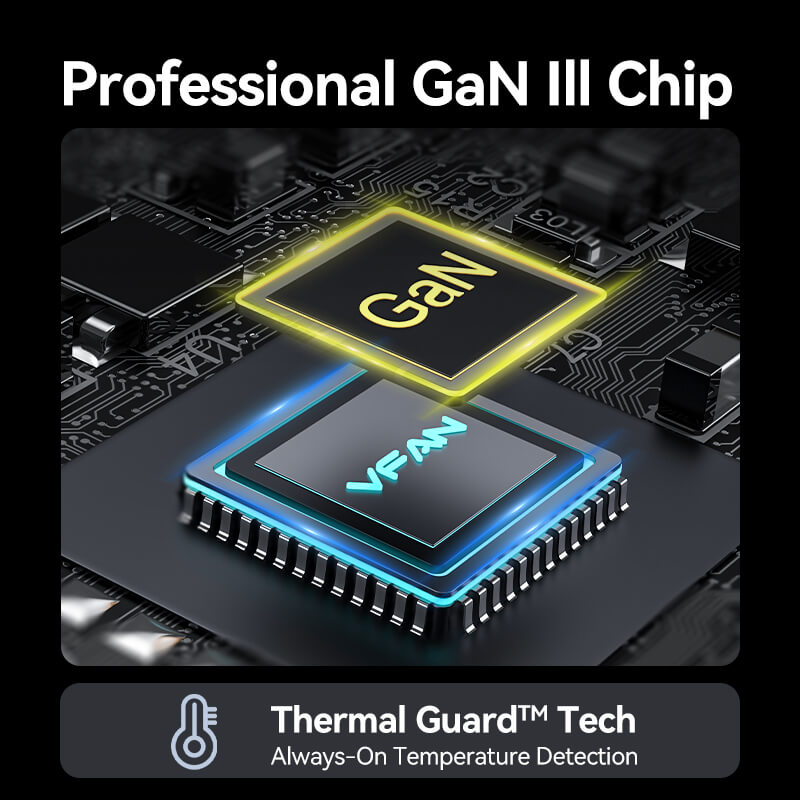 VFAN PD 100W 4 in 1 GaN Fast Charger Station with 1.2m AC Power Cord AU9