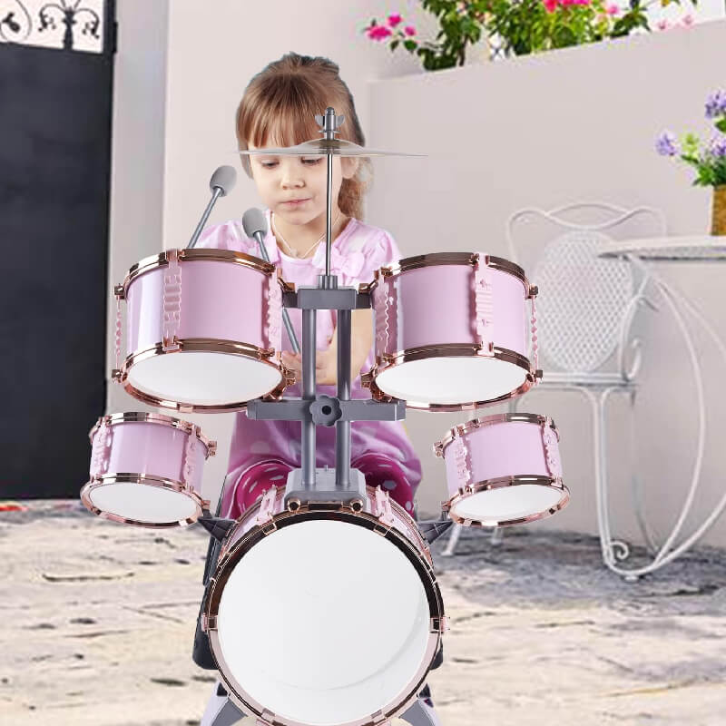 Mobie Educational Instrument Toy Jazz Drum Set for Kids Ages 3-10