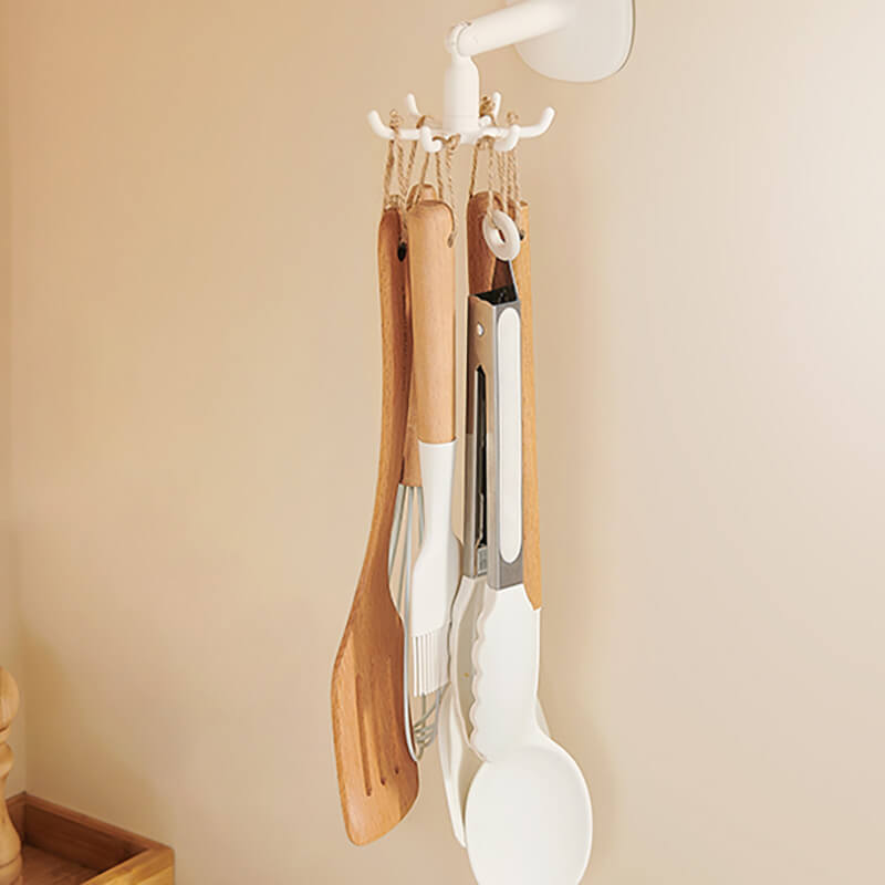 Mobie 2 Pack Multi Functional Hexagon Rotating Hooks for Space Saving Storage E23164