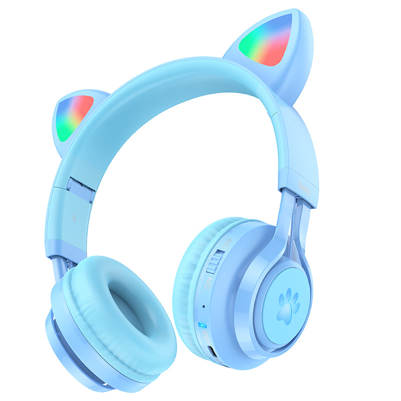 hoco. Cat Ear Bluetooth Headphones for Girls and Kids Ages 3+ W39