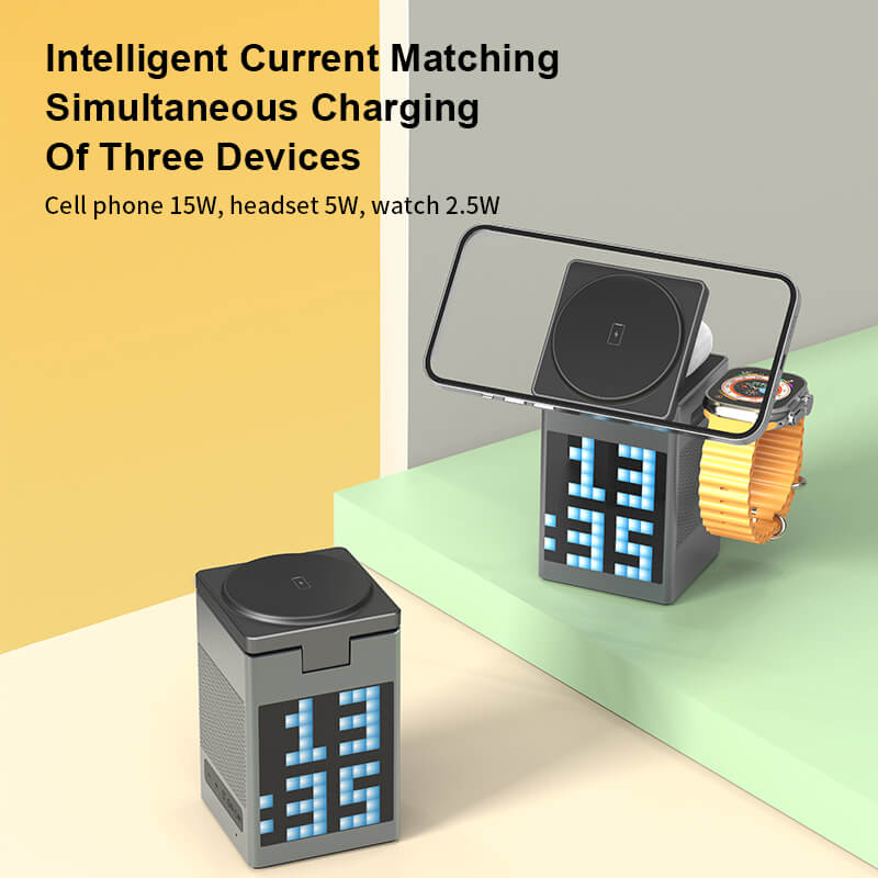 Mobie 6-in-1 Customizable Pixel LED Display Magnetic Wireless Charger