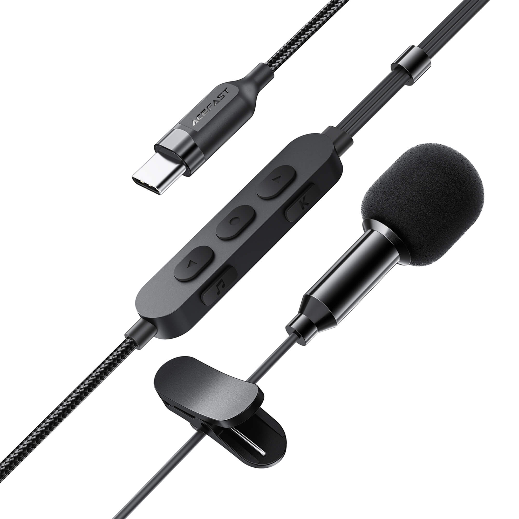 Acefast Type-C Wired Earphones with Instant Monitoring Microphone L12