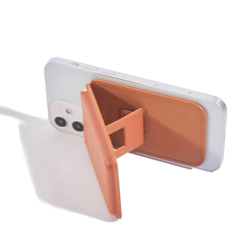 Mobie PU Leather Strong Magnetic Card Bag Holder with Phone Stand