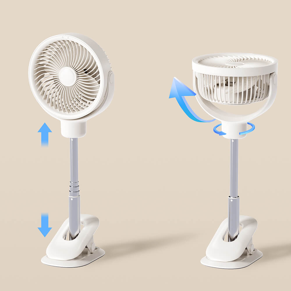 Mobie MultiFunctional Rotation Portable 4 Speed Fan with Night Light