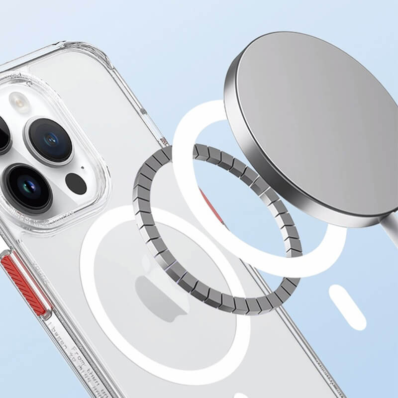 iPhone 15Pro Elite Series Transparent Magsafe Detachable Buttons Phone Case