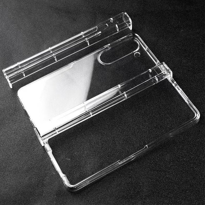 Samsung Galaxy Z Fold 6 2024 ICE Simple Style Transparent Phone Case With Built In Pen Slot